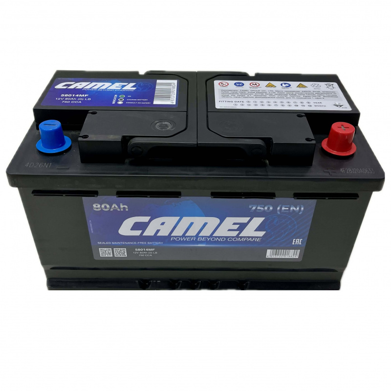 Аккумулятор CAMEL 80 о.п. LB4  низкий