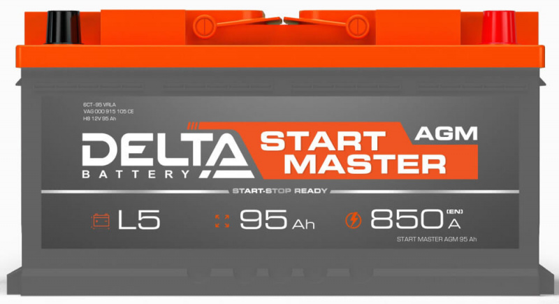 Аккумулятор DELTA 95 A/ч AGM START MASTER 